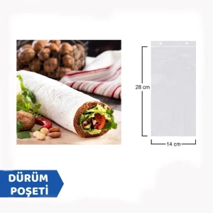 Dürüm Poşeti 14cm. x 28cm  X 50 PAKET
